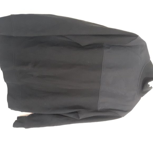 DKNY 1/4 Zip Fleece Lined Pullover Sweater Jacket Men's Large Black EUC - Picture 5 of 5